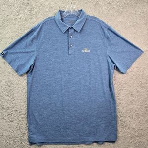 Straight Down Performance Men's Golf Polo Shirt Blue Pine Barrens Size XL